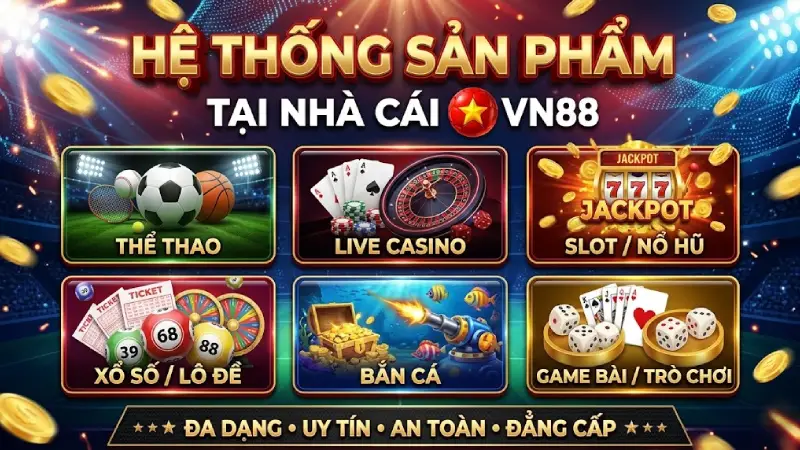 Hệ thống sản phẩm tại nhà cái VN88